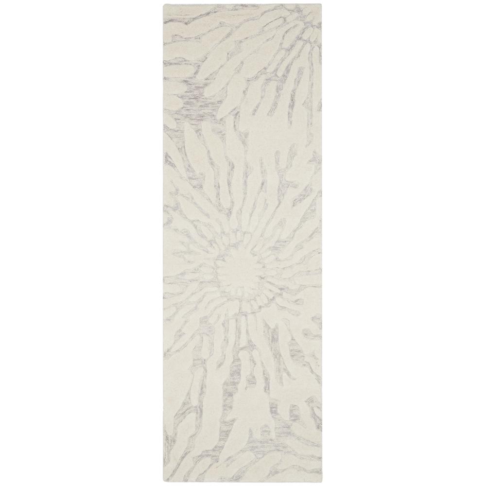 BELLA, SILVER / IVORY, 2'-3" X 7', Area Rug, BEL129A-27. Picture 1