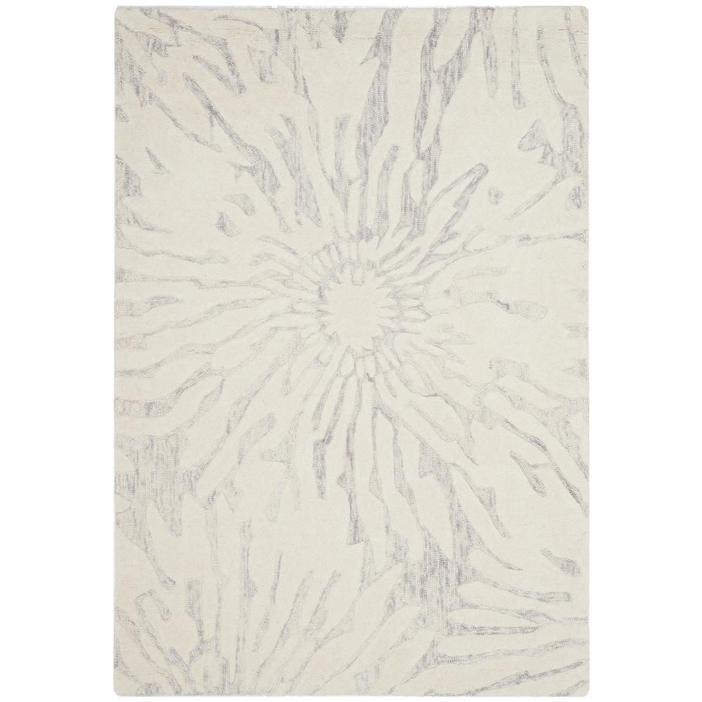 BELLA, SILVER / IVORY, 4' X 6', Area Rug, BEL129A-4. Picture 1