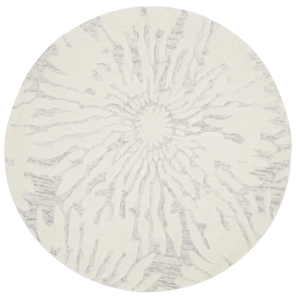 BELLA, SILVER / IVORY, 5' X 5' Round, Area Rug, BEL129A-5R. Picture 1
