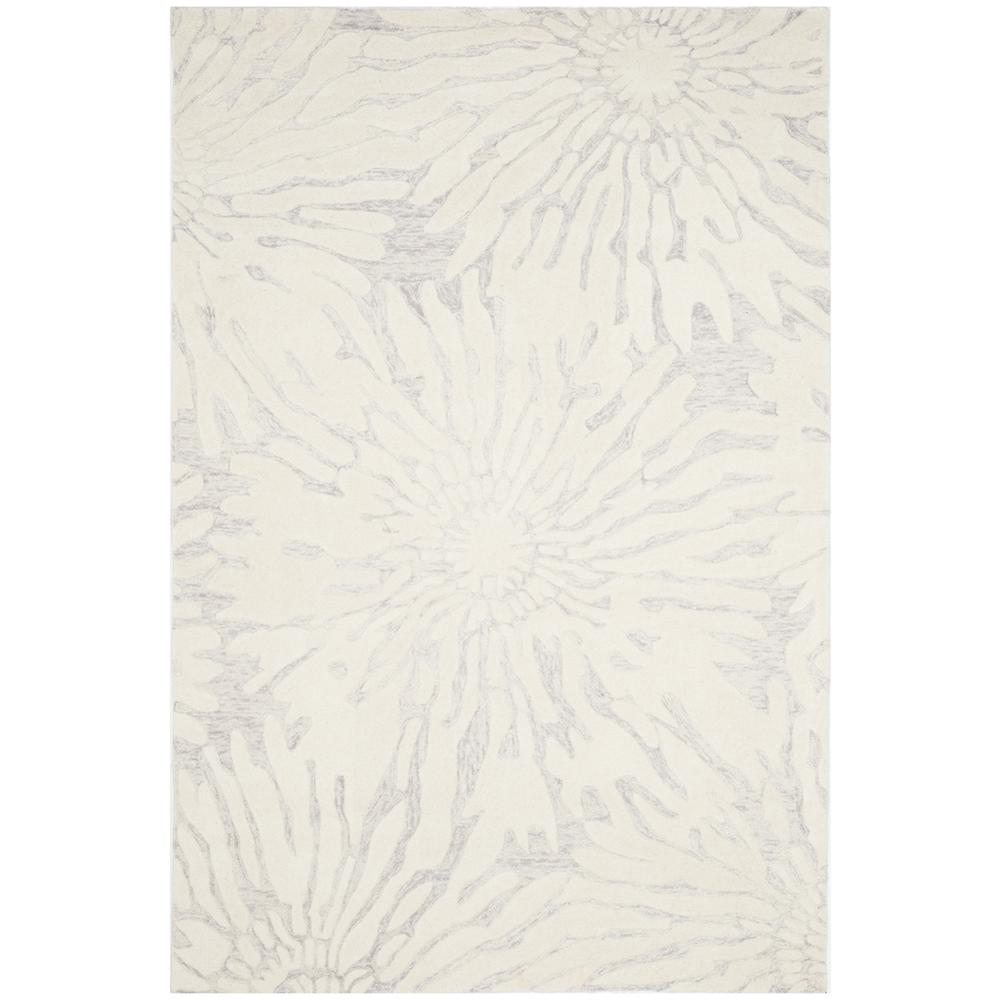 BELLA, SILVER / IVORY, 6' X 9', Area Rug, BEL129A-6. Picture 1