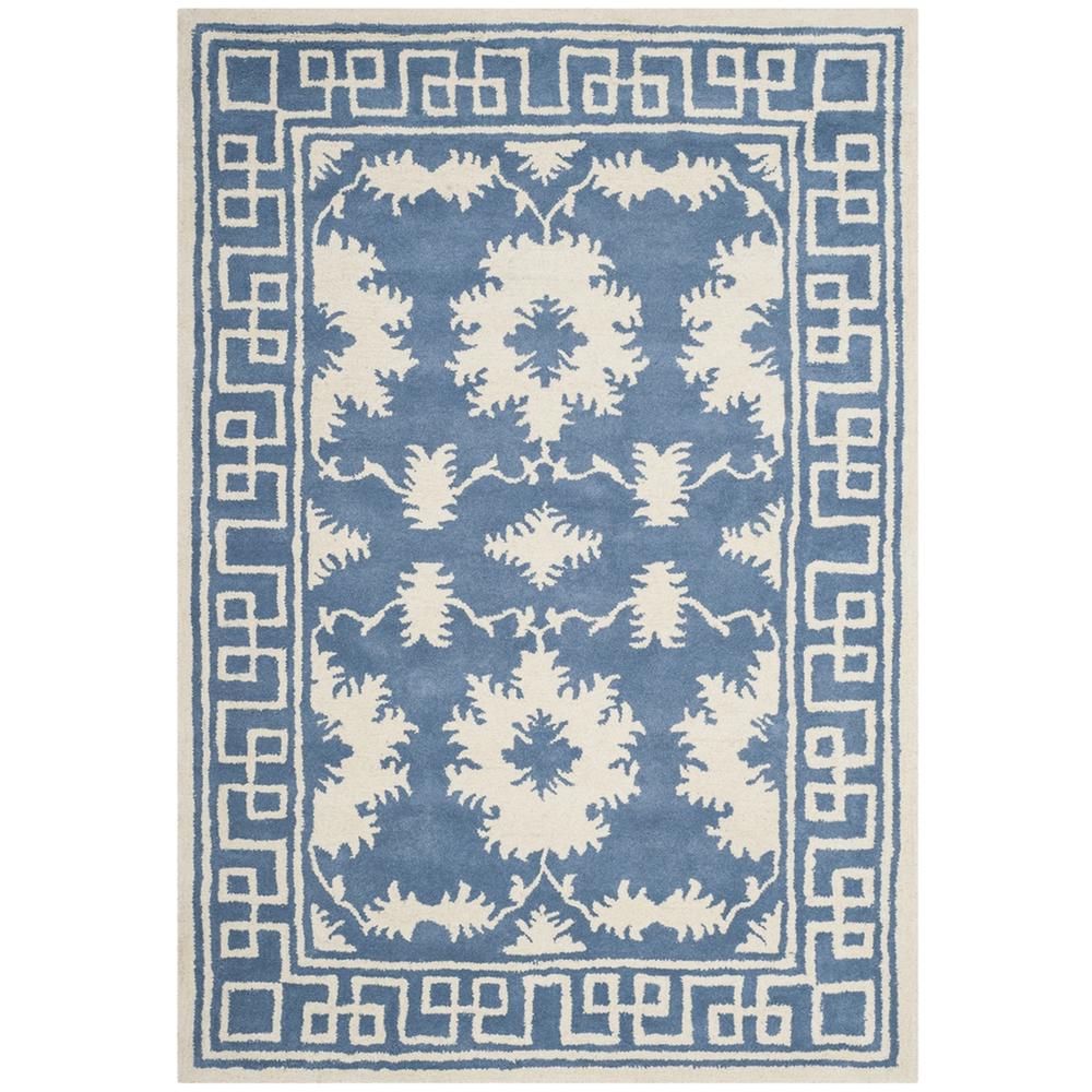 BELLA, BLUE / IVORY, 4' X 6', Area Rug, BEL132A-4. Picture 1