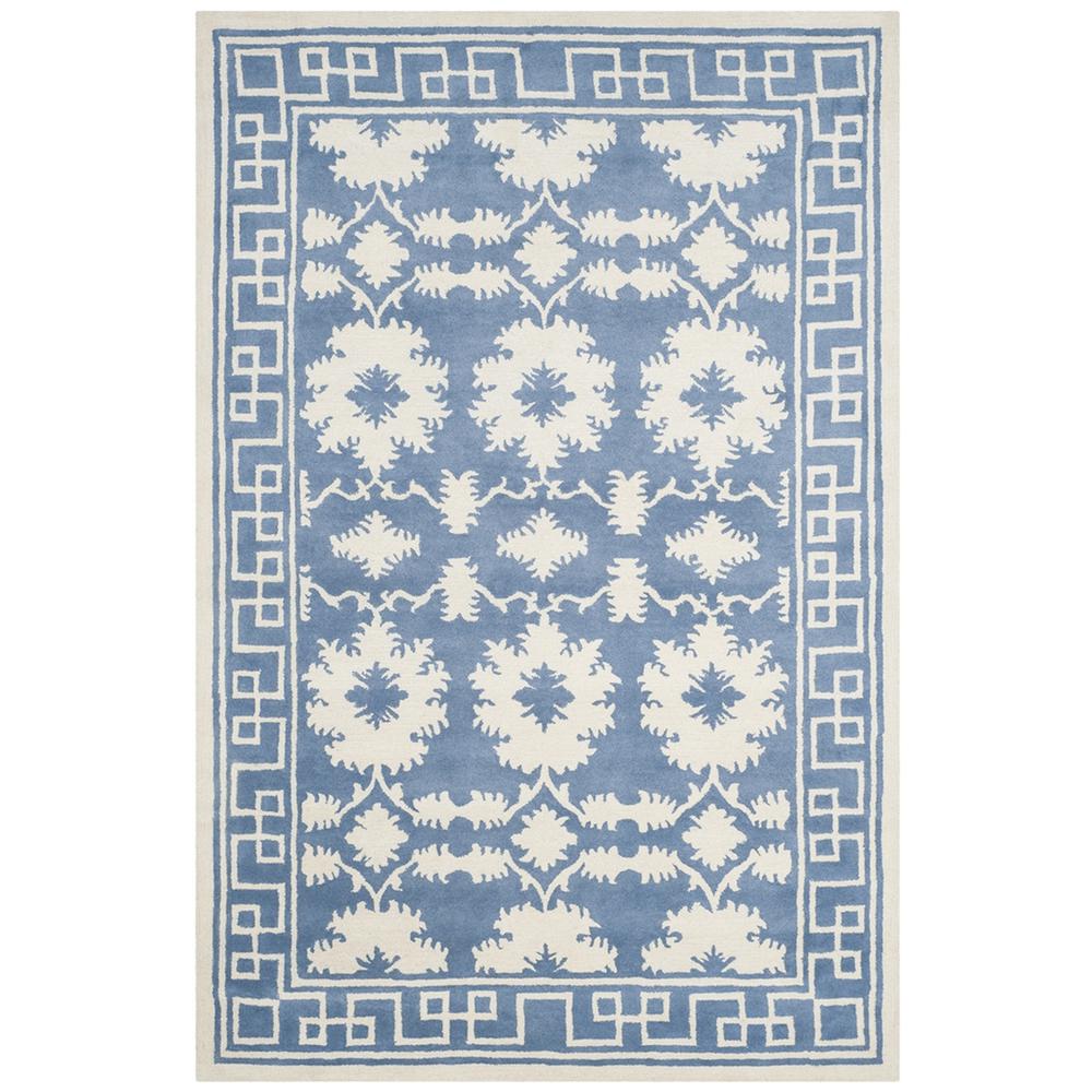 BELLA, BLUE / IVORY, 6' X 9', Area Rug, BEL132A-6. Picture 1