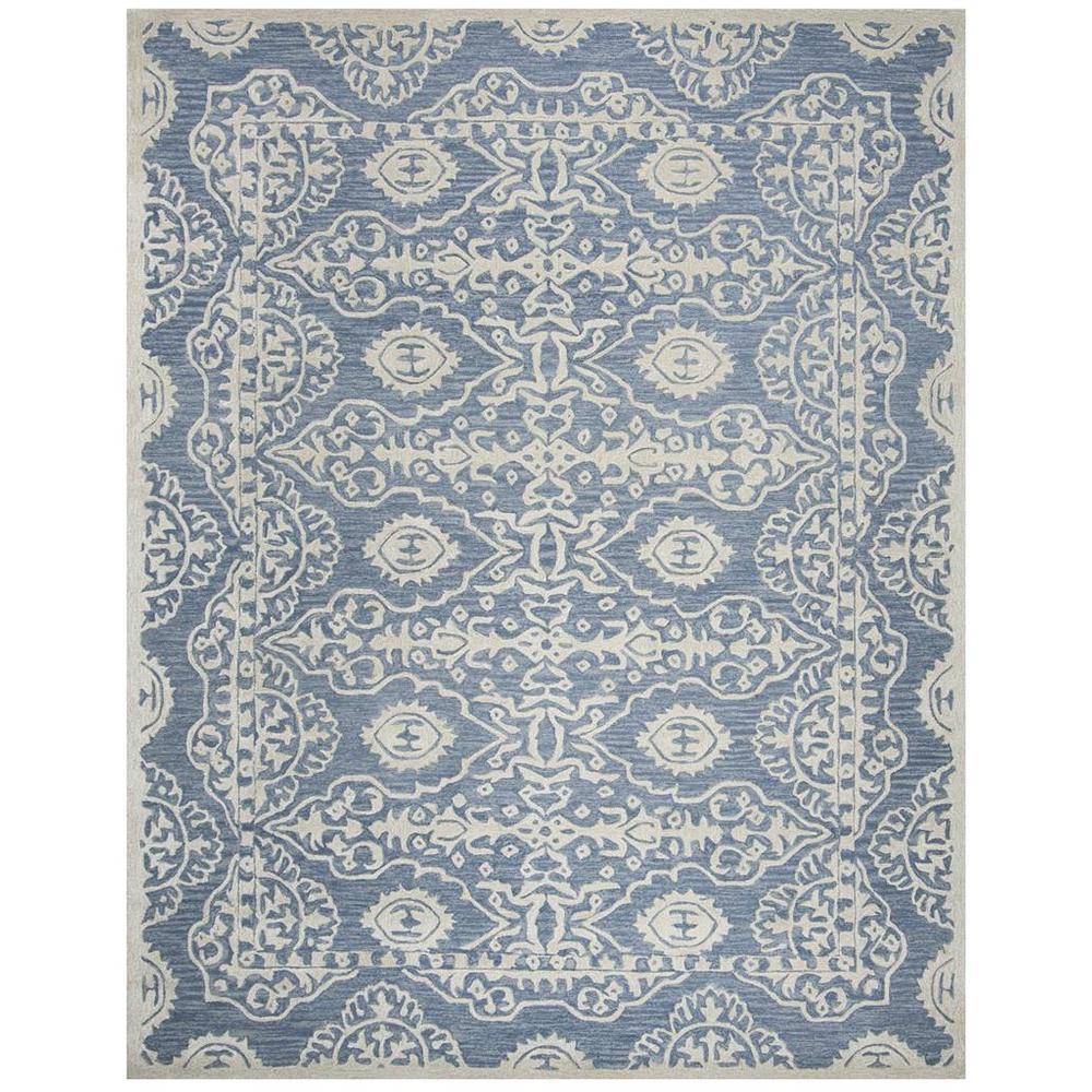 BELLA, BLUE / IVORY, 8' X 10', Area Rug, BEL134A-8. Picture 1