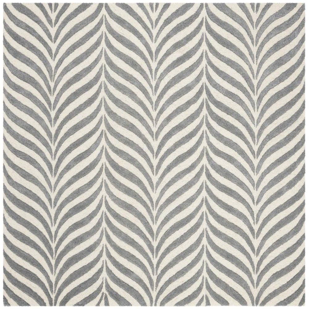 BELLA, IVORY / GREY, 5' X 5' Square, Area Rug, BEL135B-5SQ. Picture 1