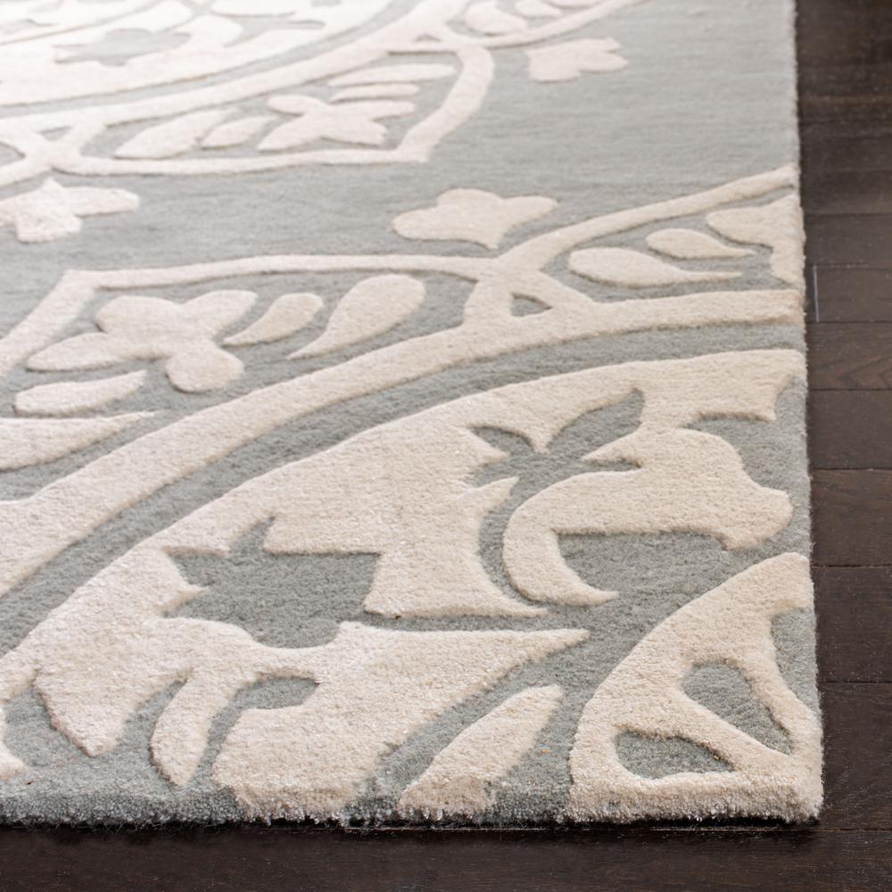 BELLA, GREY / IVORY, 6' X 9', Area Rug, BEL136A-6. Picture 2