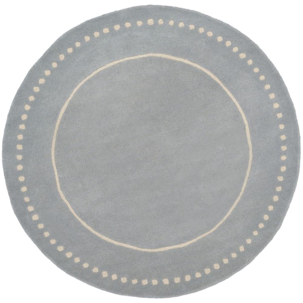 BELLA, LIGHT BLUE / IVORY, 5' X 5' Round, Area Rug, BEL151A-5R. Picture 1