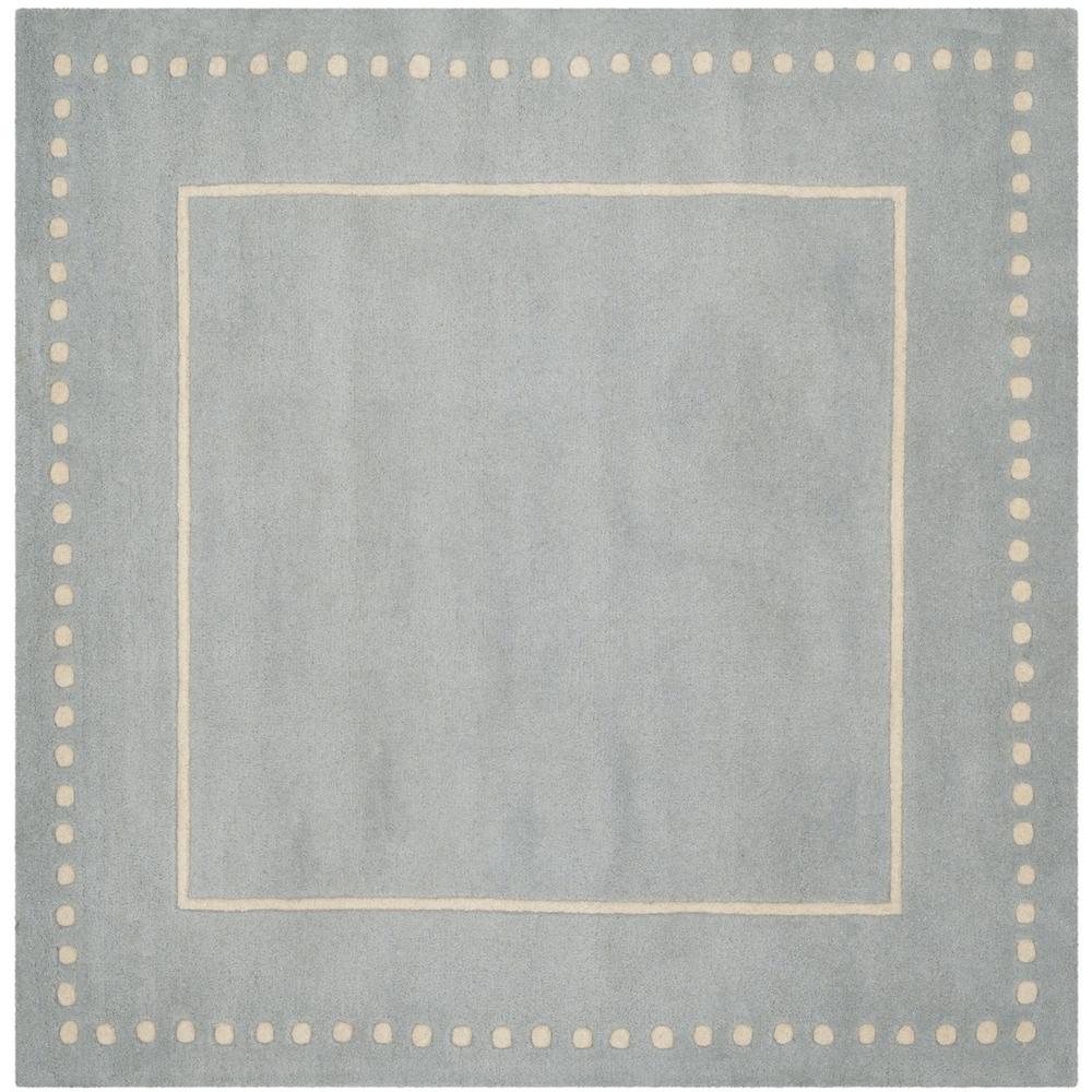 BELLA, LIGHT BLUE / IVORY, 5' X 5' Square, Area Rug, BEL151A-5SQ. Picture 1