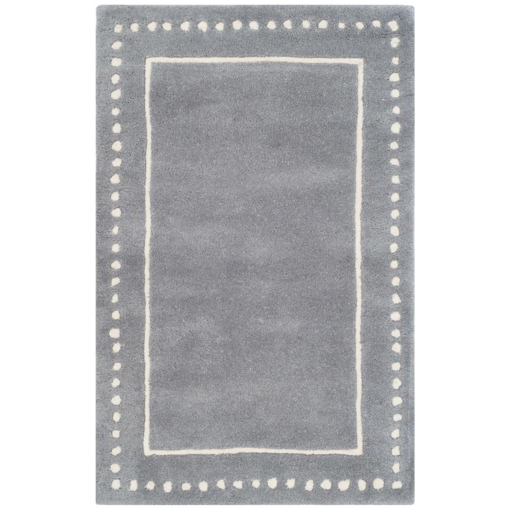 BELLA, SILVER / IVORY, 2'-6" X 4', Area Rug, BEL151D-24. Picture 1