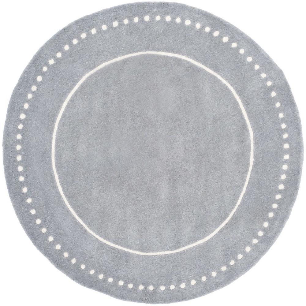 BELLA, SILVER / IVORY, 5' X 5' Round, Area Rug, BEL151D-5R. Picture 1