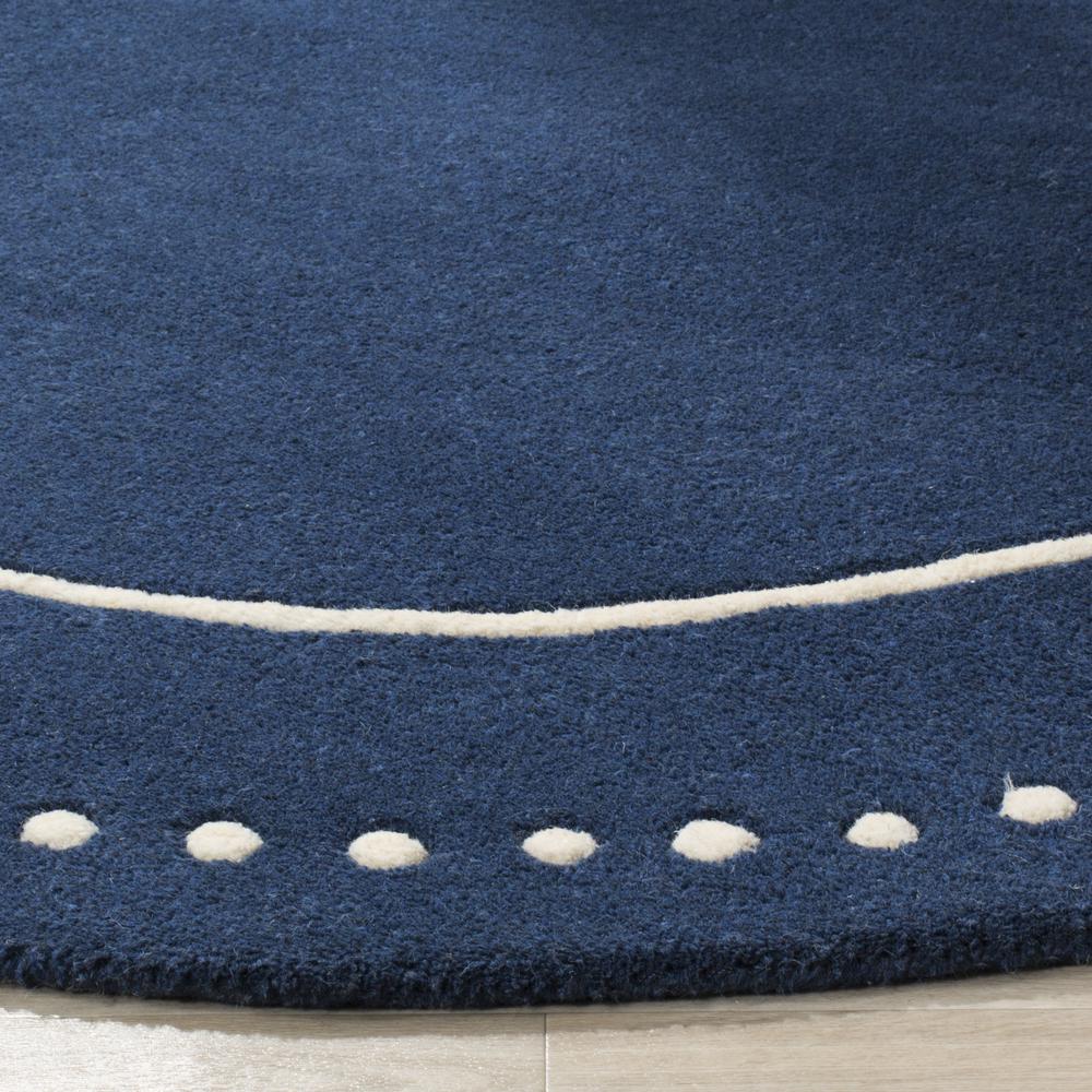 BELLA, NAVY BLUE / IVORY, 5' X 5' Round, Area Rug. Picture 3