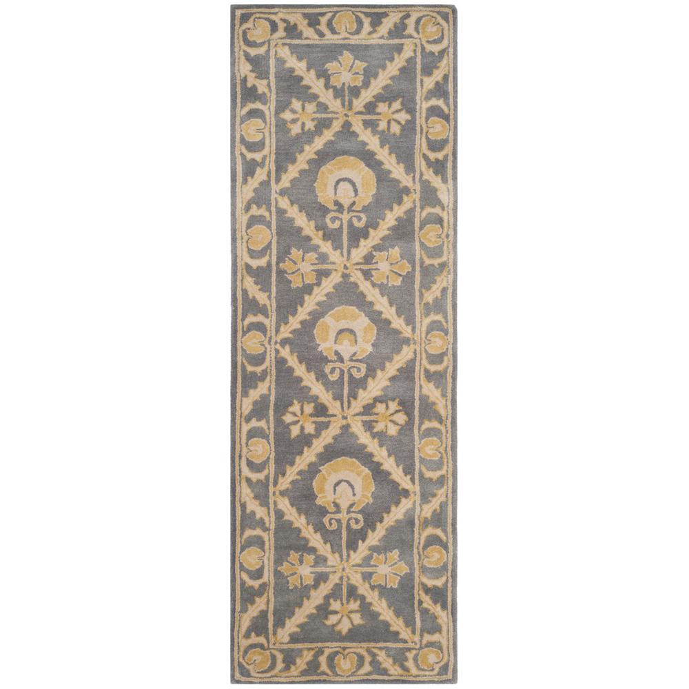 BELLA, BLUE / GOLD, 2'-3" X 7', Area Rug. Picture 1