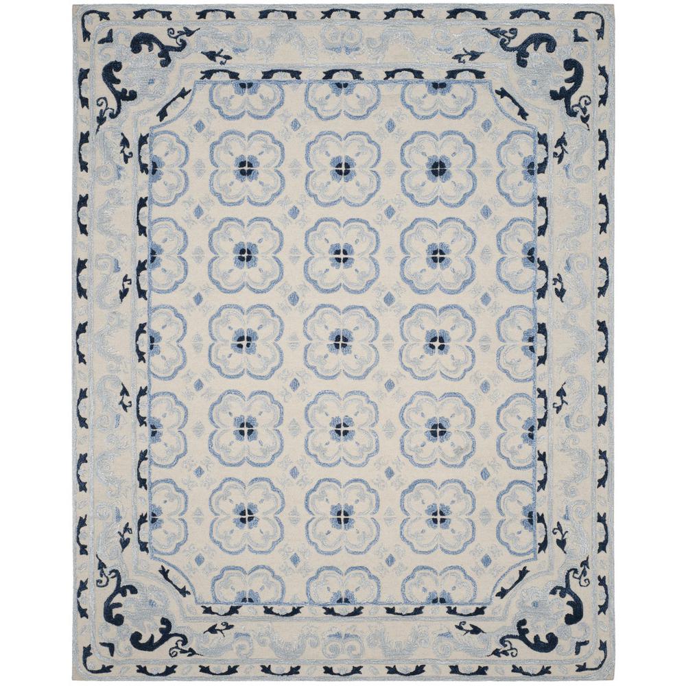 BELLA, IVORY / BLUE, 8' X 10', Area Rug, BEL154A-8. Picture 1