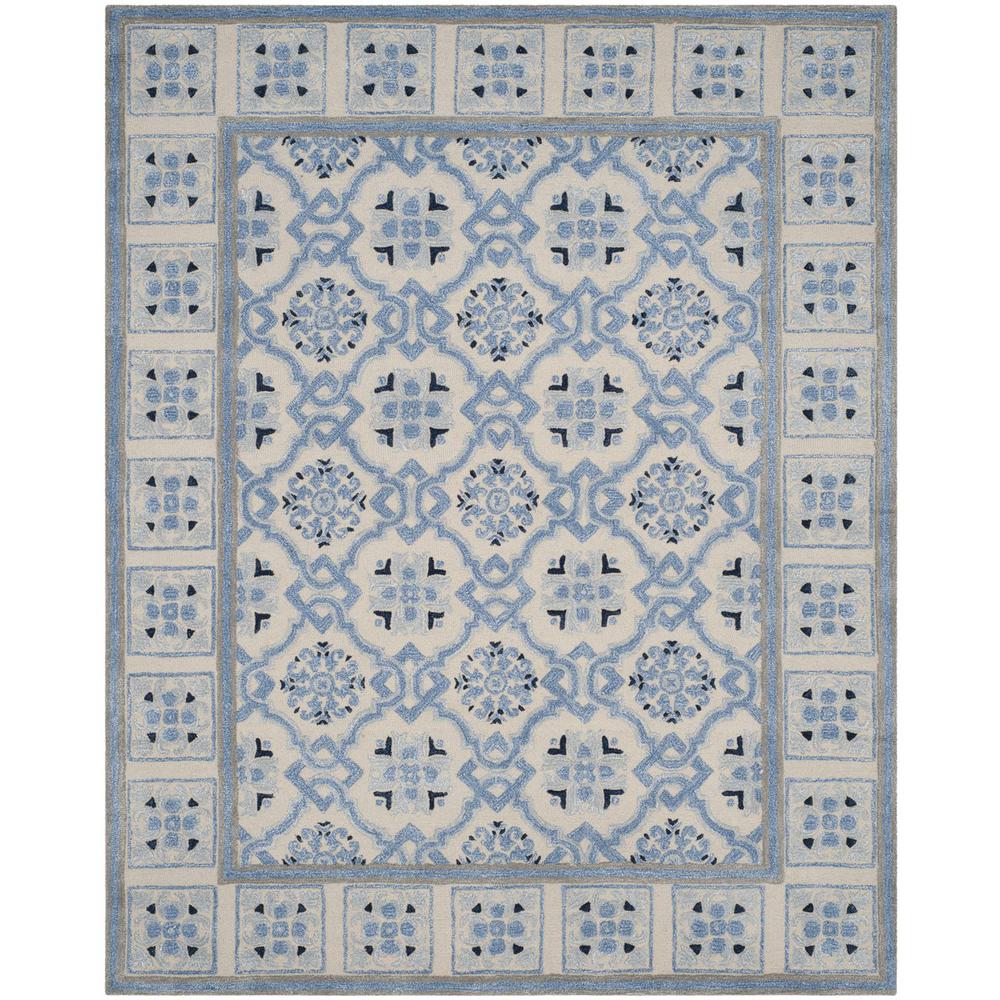 BELLA, IVORY / BLUE, 8' X 10', Area Rug, BEL155A-8. Picture 1