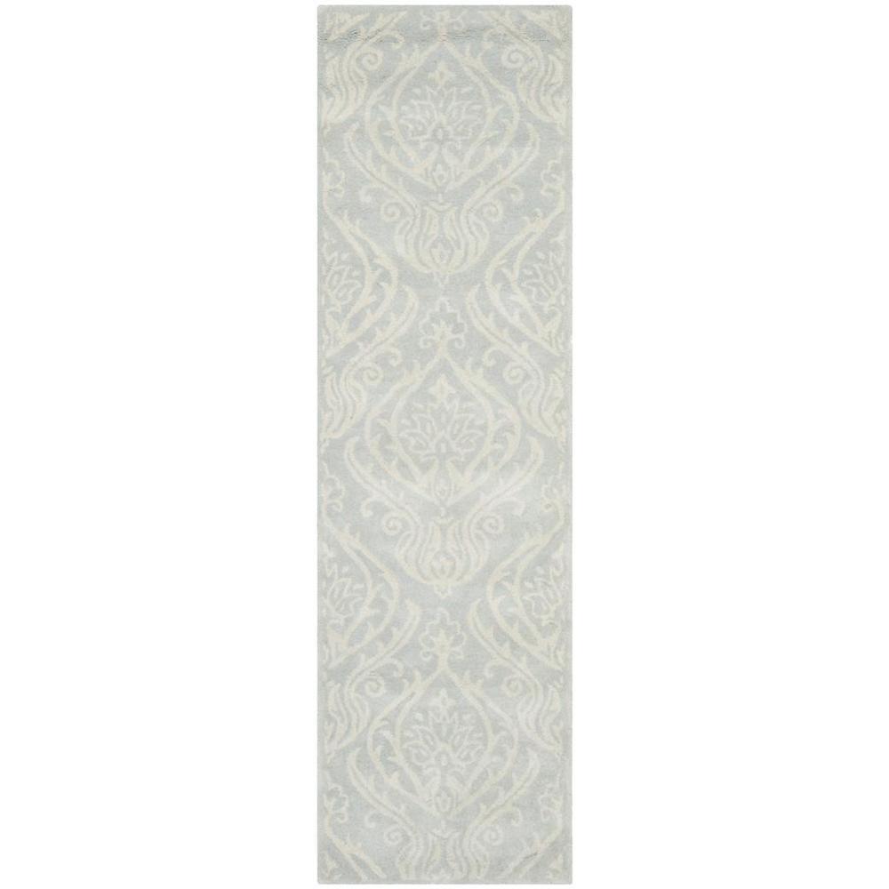 BELLA, SILVER / IVORY, 2'-3" X 12', Area Rug. Picture 1