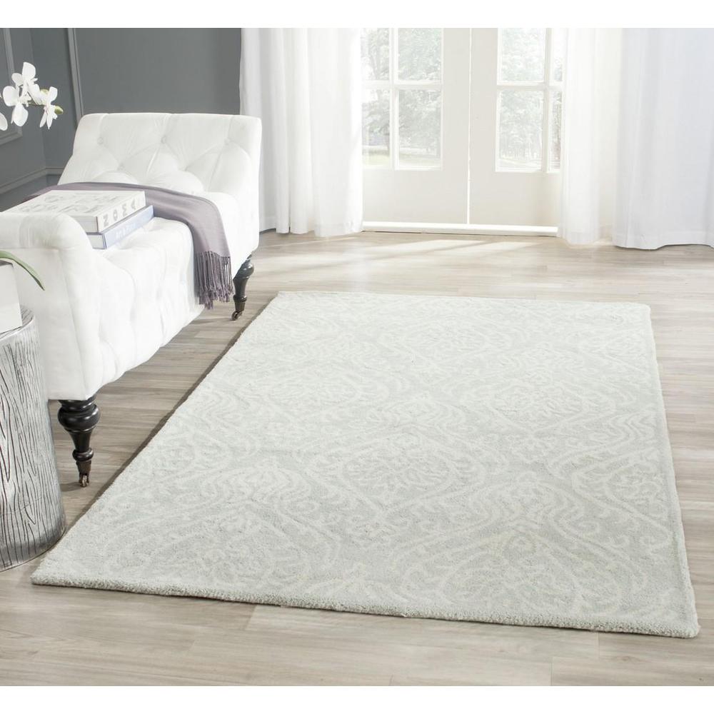 BELLA, SILVER / IVORY, 4' X 6', Area Rug, BEL445A-4. Picture 1