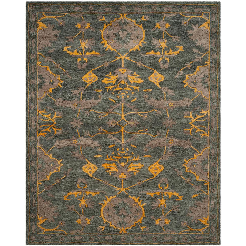 BELLA, BLUE GREY / GOLD, 8' X 10', Area Rug. Picture 1