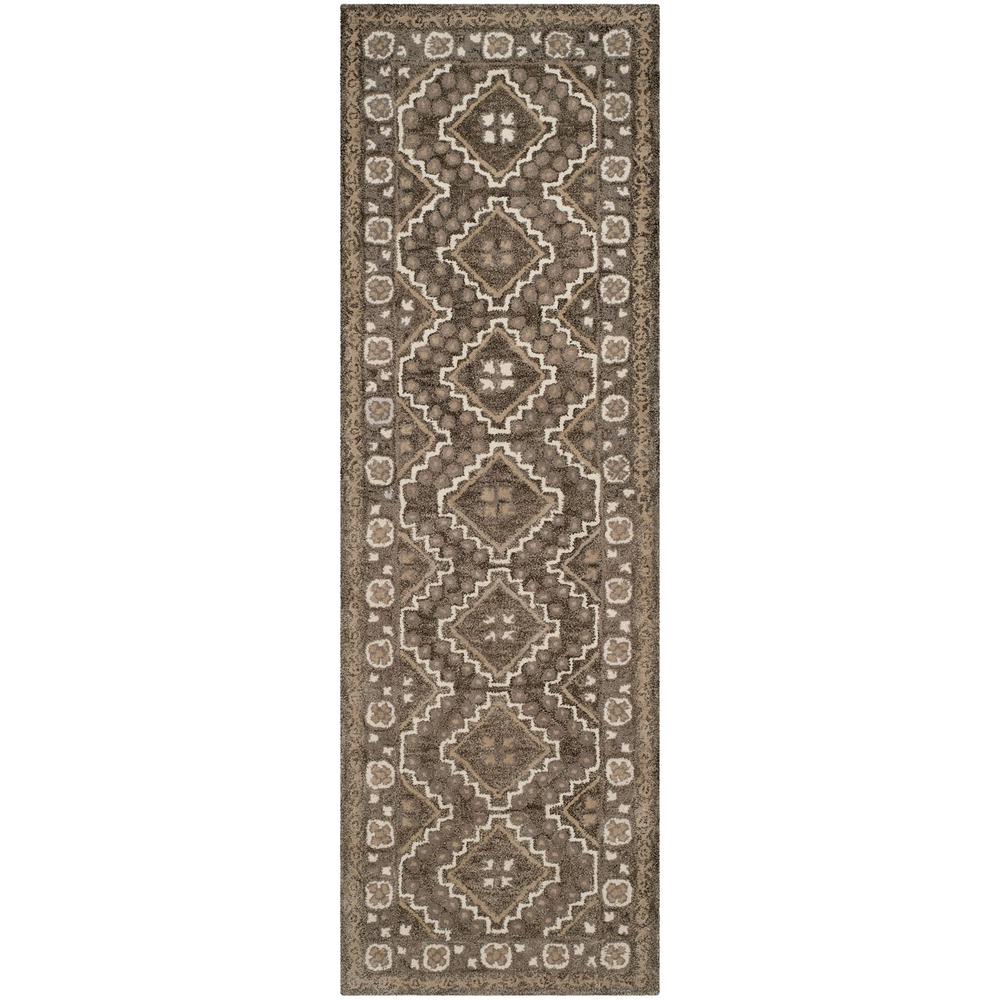 BELLA, BROWN / TAUPE, 2'-3" X 7', Area Rug. The main picture.