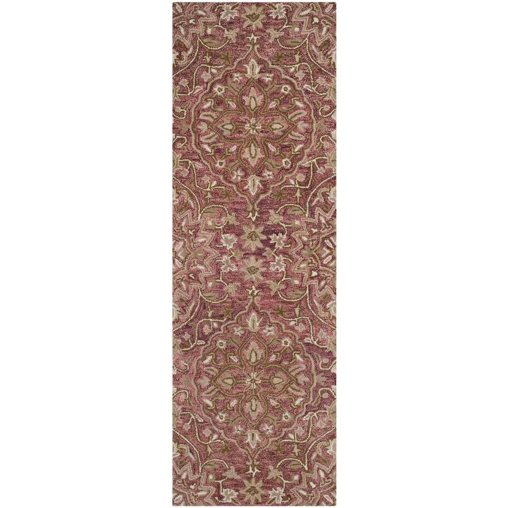 BELLA, ROSE / TAUPE, 2'-3" X 7', Area Rug. Picture 1