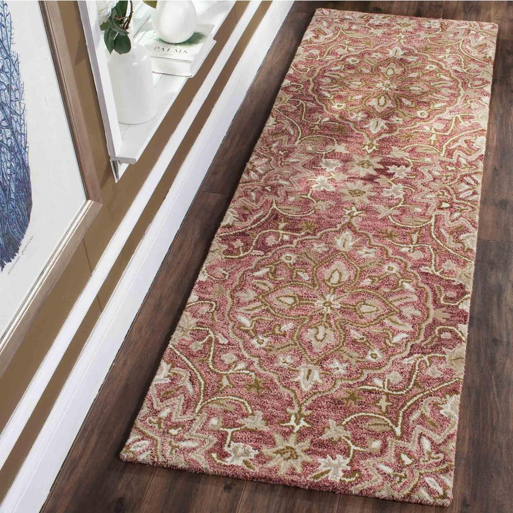 BELLA, ROSE / TAUPE, 2'-6" X 4', Area Rug. Picture 1