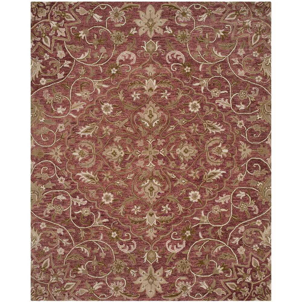 BELLA, ROSE / TAUPE, 8' X 10', Area Rug. Picture 1