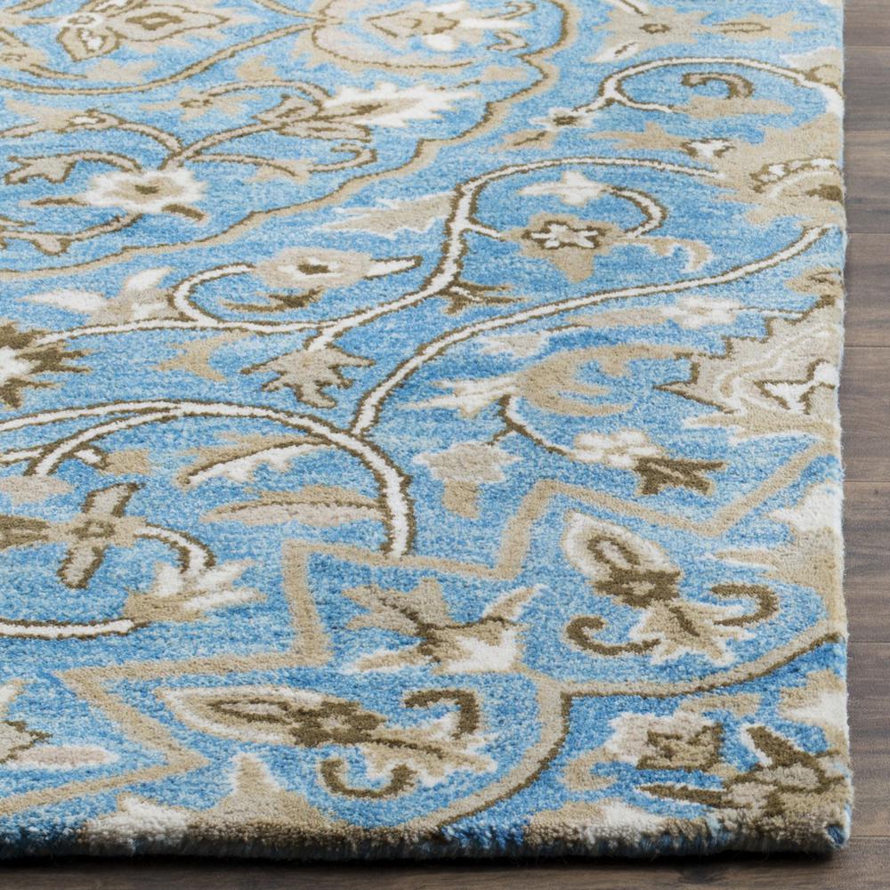 BELLA, BLUE / TAUPE, 4' X 6', Area Rug. The main picture.