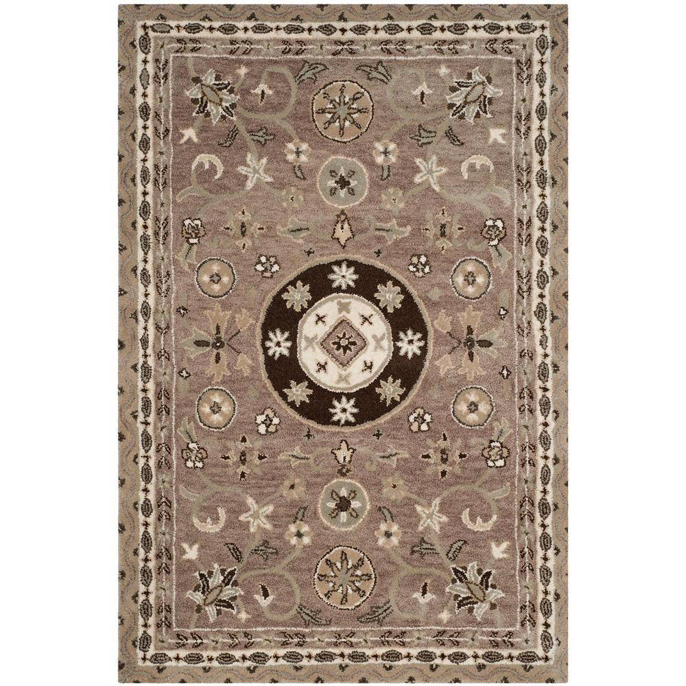 BELLA, TAUPE / LIGHT GREY, 4' X 6', Area Rug. Picture 1