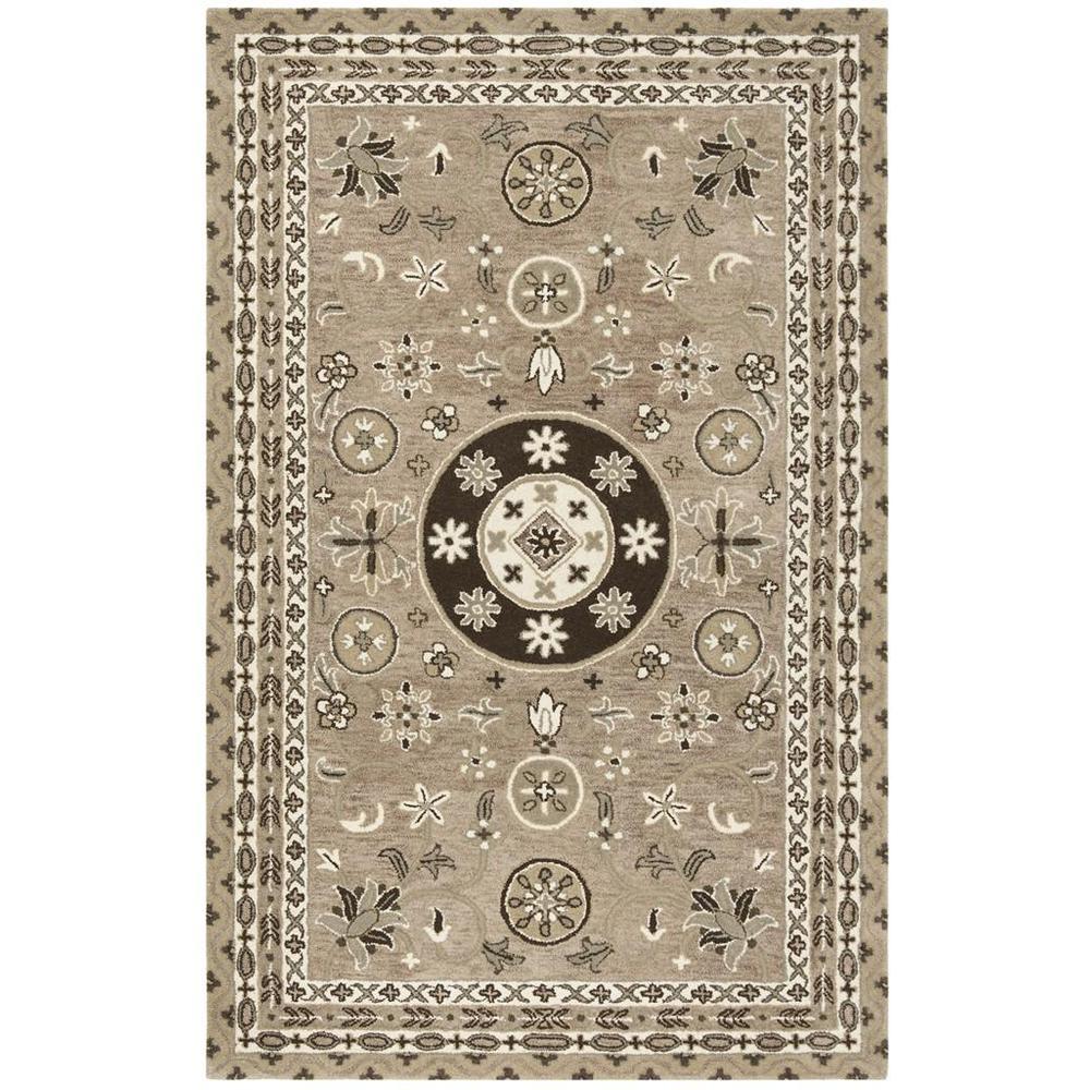 BELLA, TAUPE / LIGHT GREY, 5' X 8', Area Rug. Picture 1