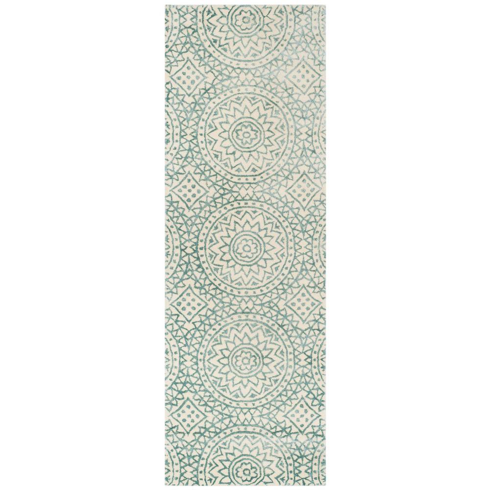 BELLA, IVORY / BLUE, 2'-3" X 7', Area Rug, BEL915A-27. Picture 1