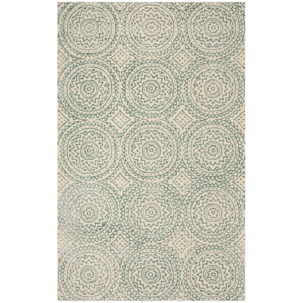 BELLA, IVORY / BLUE, 5' X 8', Area Rug, BEL915A-5. Picture 1
