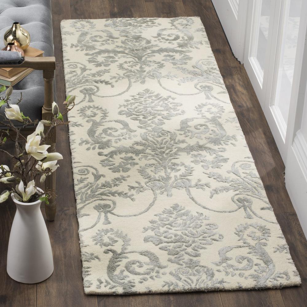 BELLA, IVORY / GREY, 2'-3" X 7', Area Rug, BEL917A-27. Picture 1