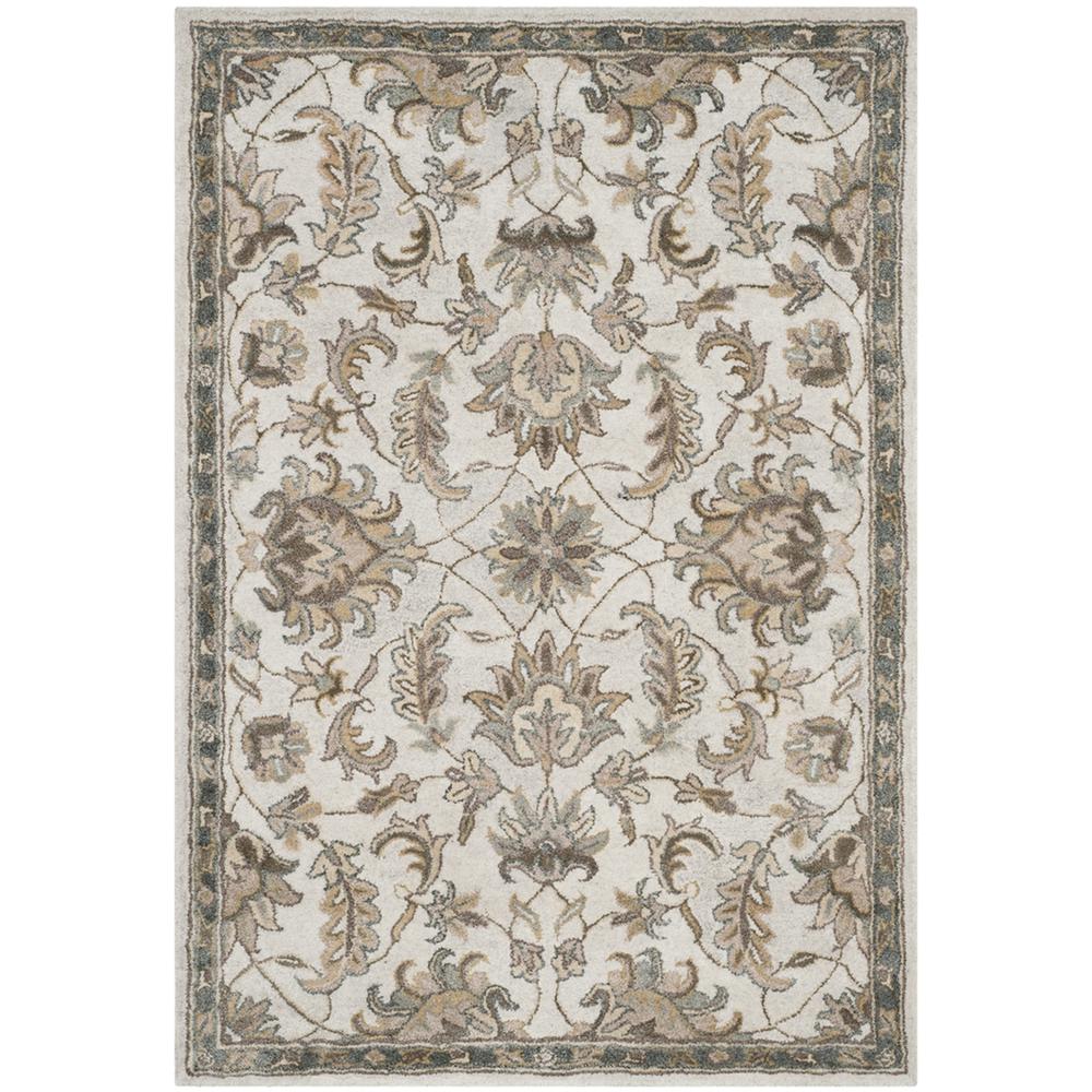 BELLA, IVORY / LIGHT GREY, 4' X 6', Area Rug. Picture 1