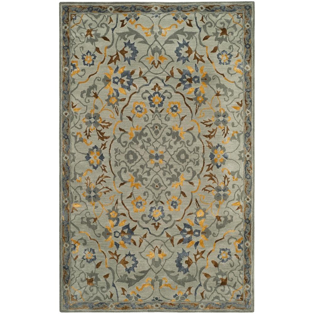BELLA, GREY / GOLD, 5' X 8', Area Rug. Picture 1