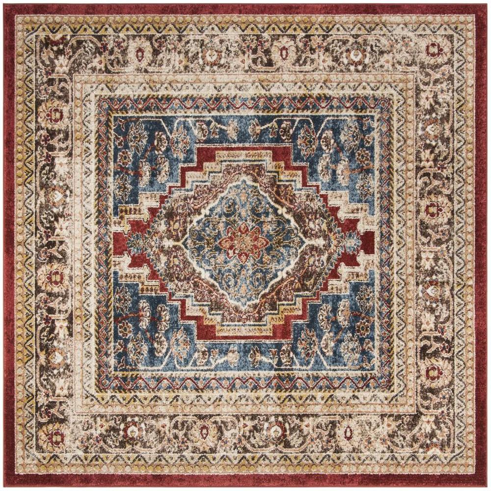 BIJAR, ROYAL / BROWN, 6'-7" X 6'-7" Square, Area Rug. The main picture.