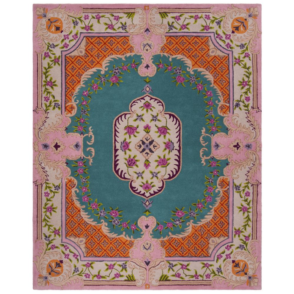 Bellagio, BLUE / PINK, 8' X 10', Area Rug. Picture 1