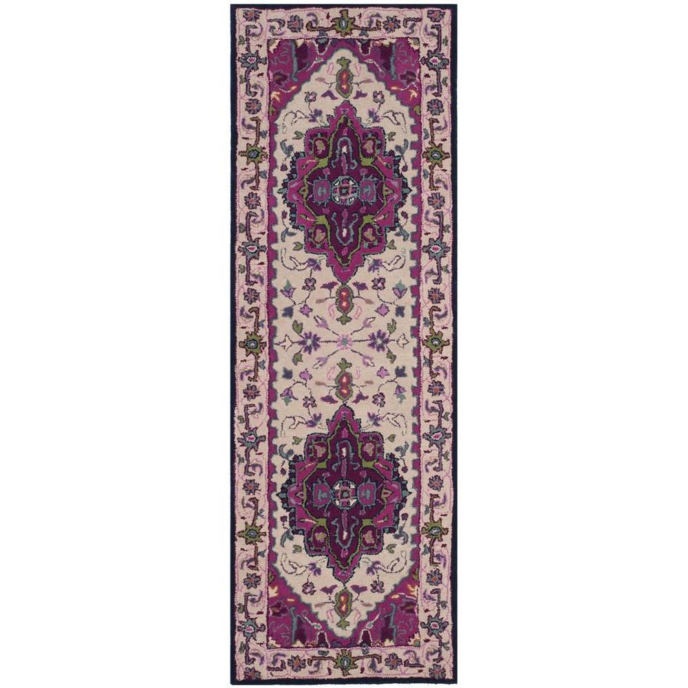 Bellagio, IVORY / PINK, 2'-3" X 7', Area Rug, BLG541A-27. Picture 1