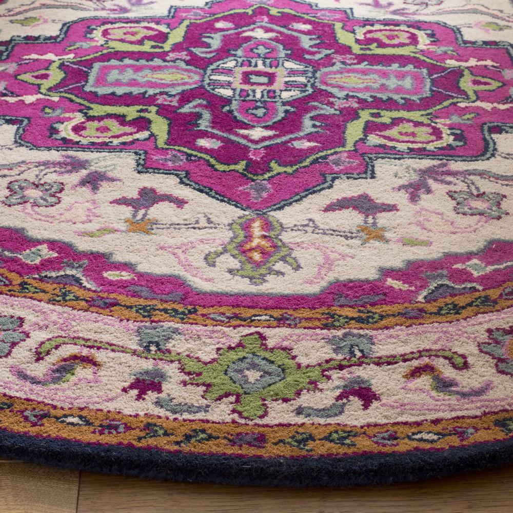 Bellagio, IVORY / PINK, 5' X 5' Round, Area Rug, BLG541A-5R. Picture 1