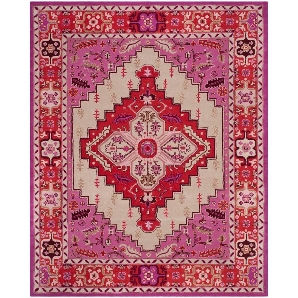 Bellagio, RED PINK / IVORY, 8' X 10', Area Rug. Picture 1