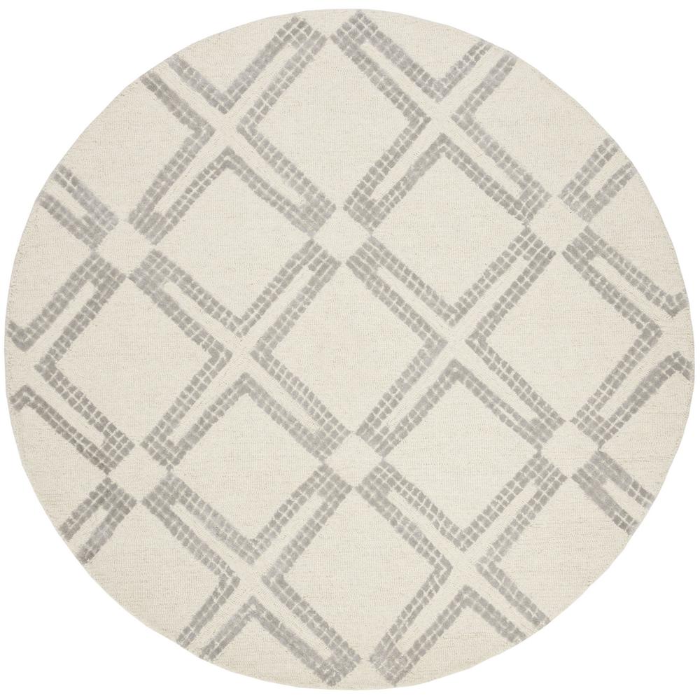 Bellagio, IVORY / SILVER, 5' X 5' Round, Area Rug. Picture 1