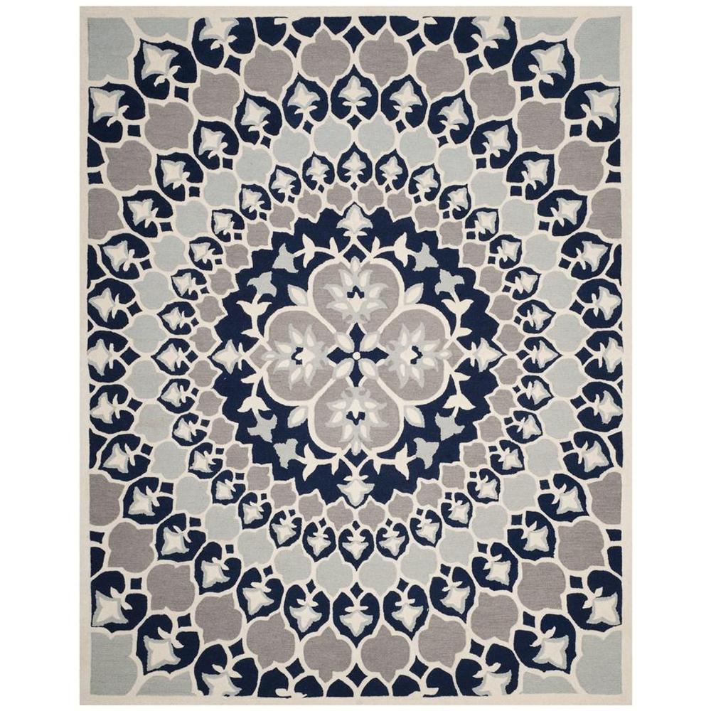 Bellagio, NAVY BLUE / IVORY, 8' X 10', Area Rug. Picture 1