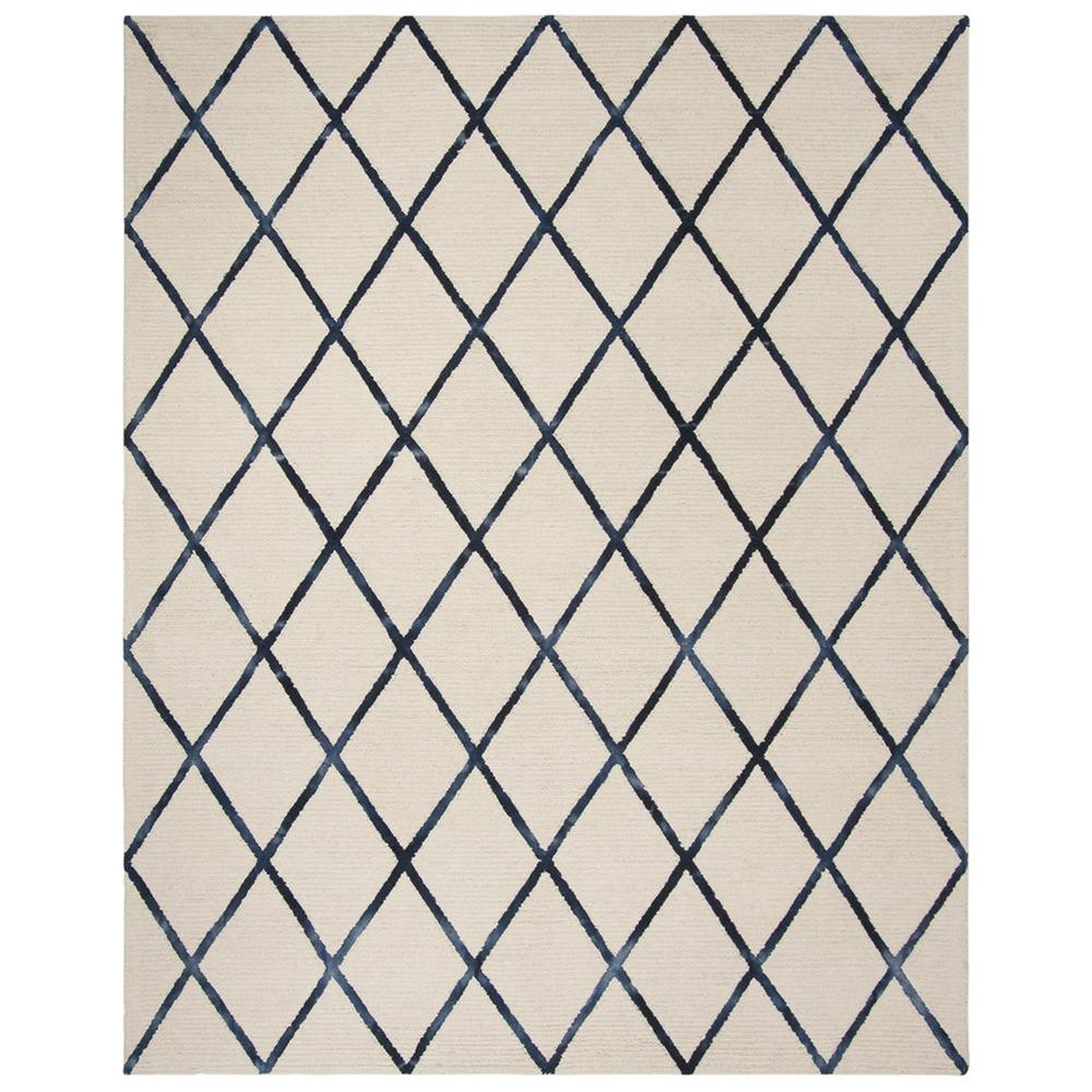 BLOSSOM, IVORY / NAVY, 8' X 10', Area Rug. Picture 1