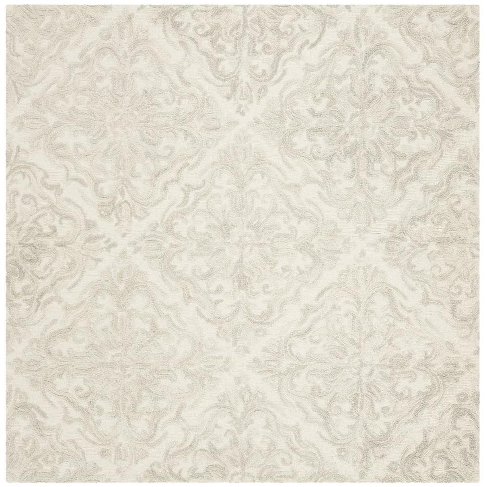 BLOSSOM, IVORY / GREY, 6' X 6' Square, Area Rug, BLM103A-6SQ. Picture 1