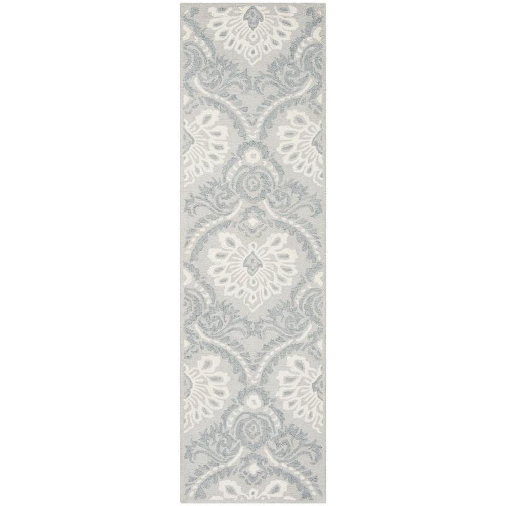 BLOSSOM, LIGHT GREY / IVORY, 2'-3" X 8', Area Rug, BLM106A-28. Picture 1