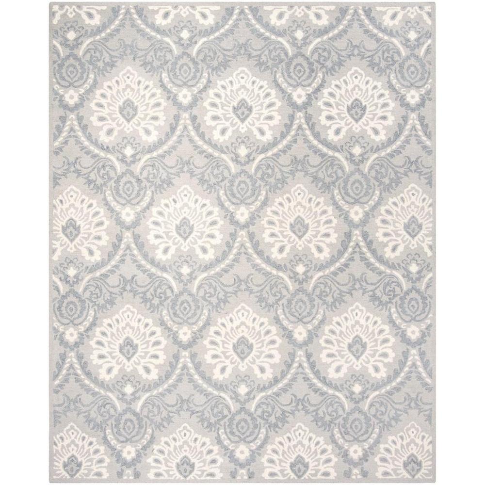 BLOSSOM, LIGHT GREY / IVORY, 8' X 10', Area Rug, BLM106A-8. Picture 1