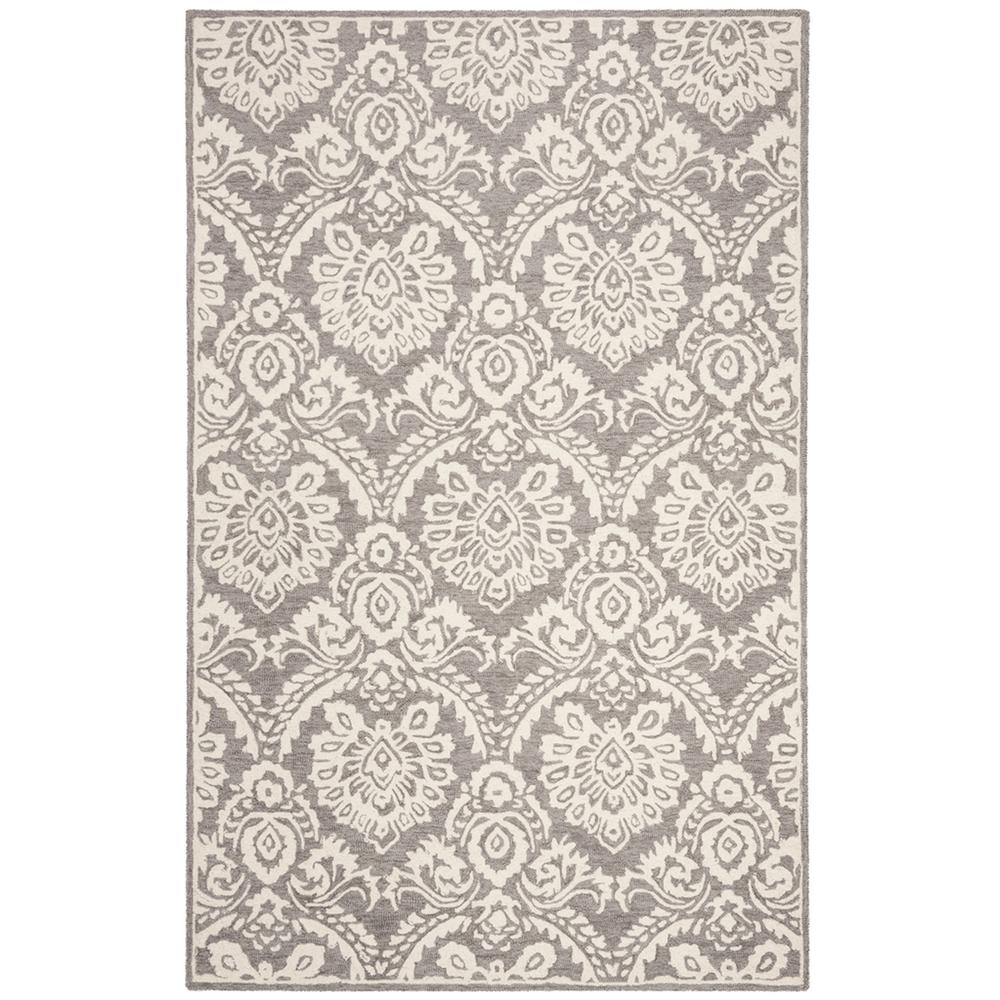 BLOSSOM, BLUE / IVORY, 5' X 8', Area Rug, BLM106F-5. Picture 1