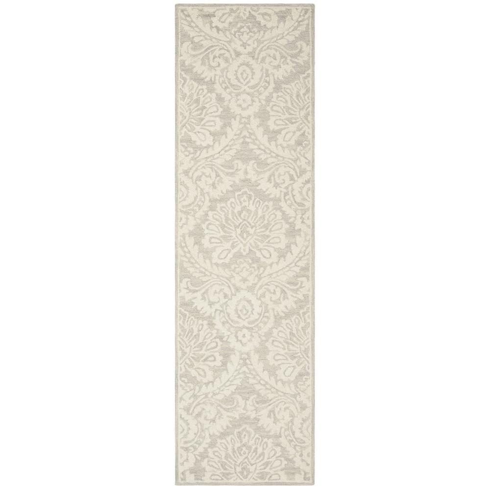 BLOSSOM, SILVER / IVORY, 2'-3" X 8', Area Rug, BLM106G-28. Picture 1