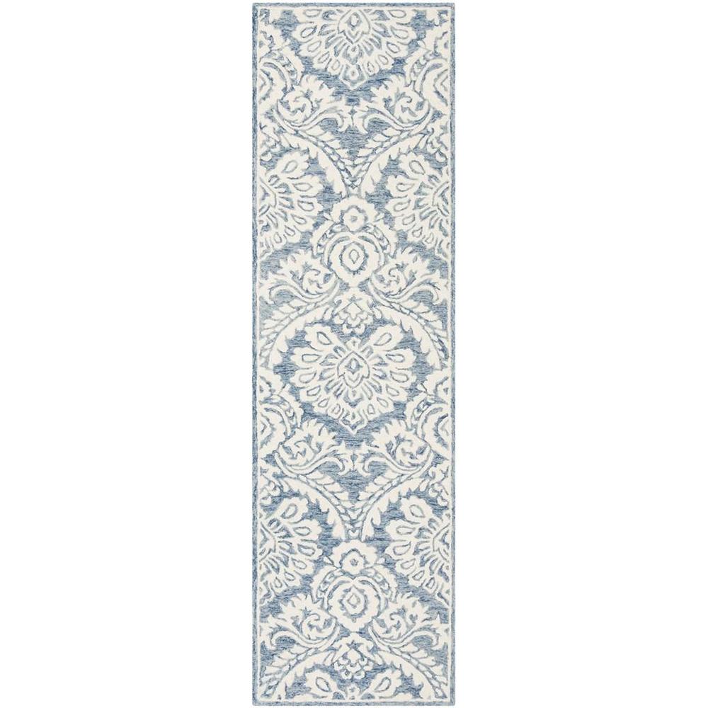 BLOSSOM, BLUE / IVORY, 2'-3" X 8', Area Rug, BLM106M-28. Picture 1