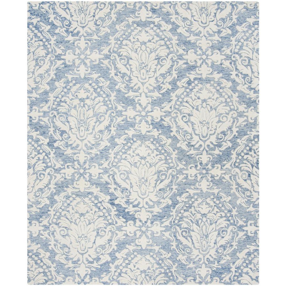 BLOSSOM, BLUE / IVORY, 8' X 10', Area Rug, BLM107B-8. Picture 1
