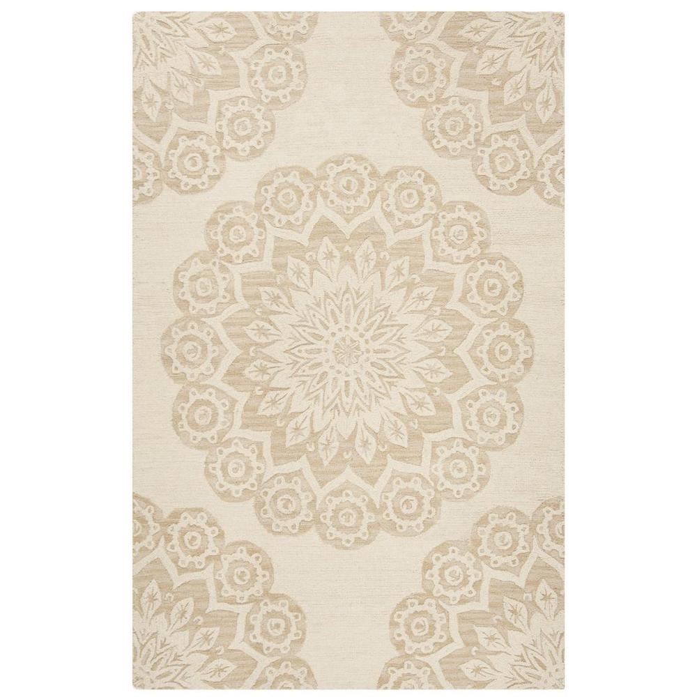 BLOSSOM, IVORY / BEIGE, 4' X 6', Area Rug. Picture 1