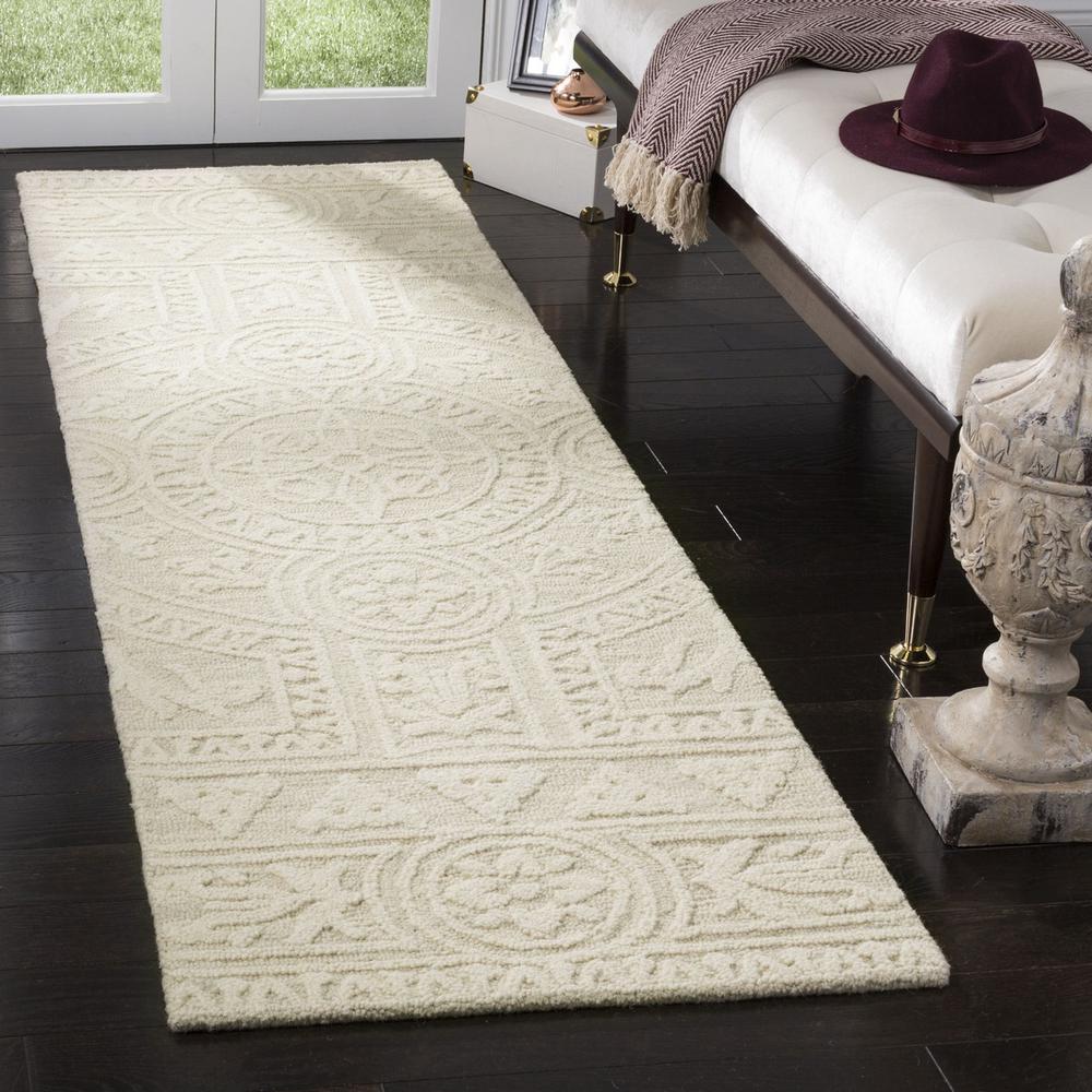 BLOSSOM, LIGHT GREY / IVORY, 2'-3" X 8', Area Rug, BLM109F-28. Picture 1
