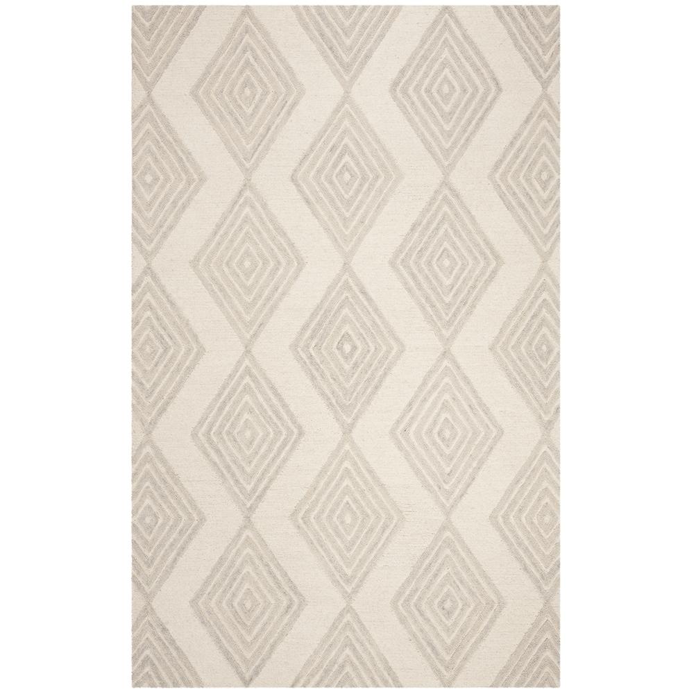 BLOSSOM, IVORY / SILVER, 5' X 8', Area Rug. Picture 1